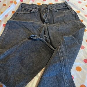 80s 90s black distressed jeans by Lee. Great condition.
